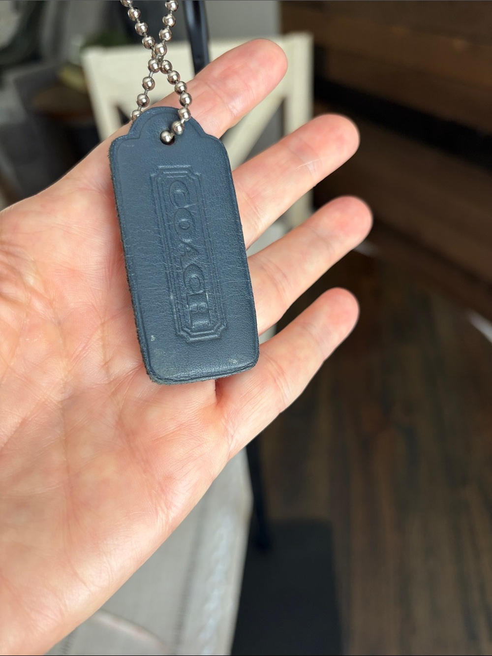 Vintage Coach hang tag navy blue - Picture 2 of 3